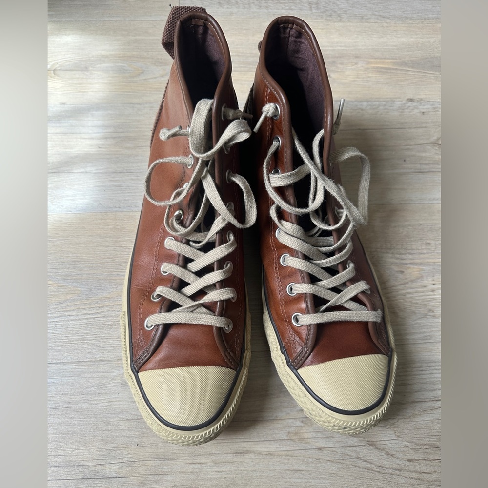 Converse brown leather shoes size 13